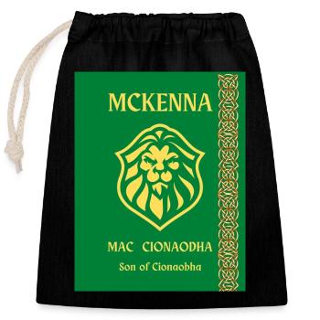 NOM DE FAMILLE MCKENNA - Sac cadeau en coton avec cordon (25 x 30 cm) - noir - Devant