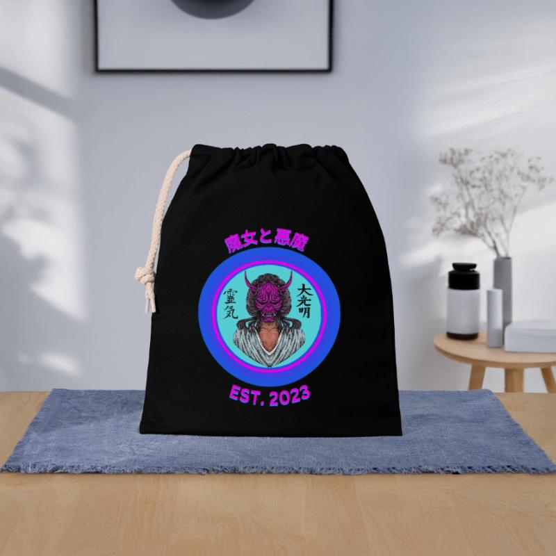 Witch & Devil Closable cotton gift bag (25x30cm)