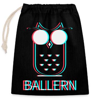 Ballern Techno Raver Electro Rave Musik Club - Verschließbarer Geschenkbeutel aus Baumwolle (25x30cm) - Schwarz - Vorne