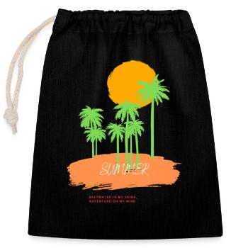 Summer - Verschließbarer Geschenkbeutel aus Baumwolle (25x30cm) - Schwarz - Vorne