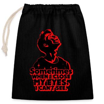 Dreams - Closable cotton gift bag (25x30cm) - black - Front