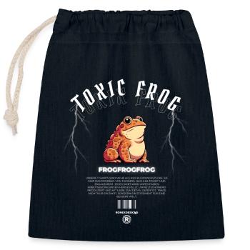 Le prince grenouille - Sac cadeau en coton avec cordon (25 x 30 cm) - bleu marine - Devant