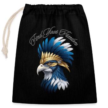 Find your Freedom - Closable cotton gift bag (25x30cm) - black - Front