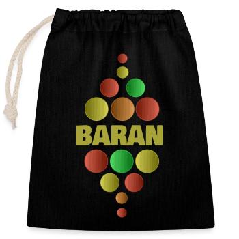 First Year Baran - Closable cotton gift bag (25x30cm) - black - Front