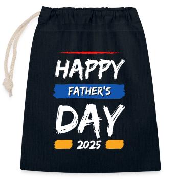 Happy father's day 2025 - Verschließbarer Geschenkbeutel aus Baumwolle (25x30cm) - Navy - Vorne