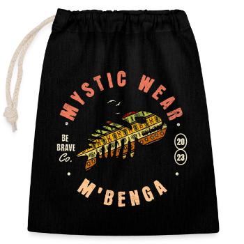 Mystic Wear M'Benga - Closable cotton gift bag (25x30cm) - black - Front