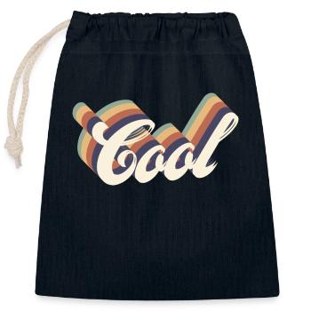 cool vintage - Sac cadeau en coton avec cordon (25 x 30 cm) - bleu marine - Devant