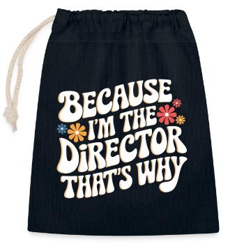 Filmmaker Film Director Cinematographer Film - Closable cotton gift bag (25x30cm) - navy - Front