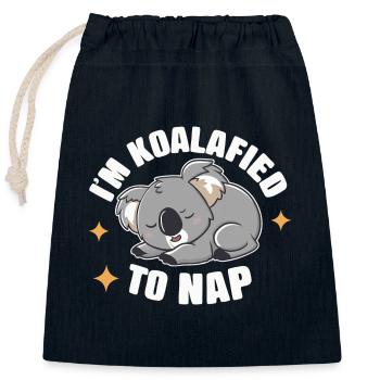 Koala Koala Koala Bear Animal - Closable cotton gift bag (25x30cm) - navy - Front