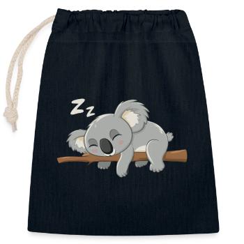 Koala Koala Koala Bear Animal - Closable cotton gift bag (25x30cm) - navy - Front