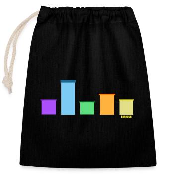 Parkour Rainbow-Parkour-Art Freerunning - Closable cotton gift bag (25x30cm) - black - Front