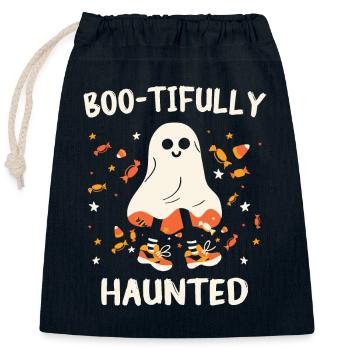 Halloween Costume Creepy - Closable cotton gift bag (25x30cm) - navy - Front