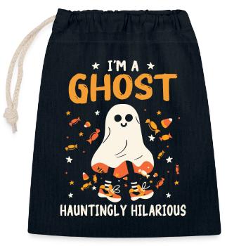 Halloween Costume Creepy - Closable cotton gift bag (25x30cm) - navy - Front