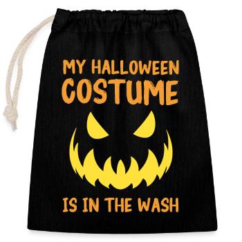 Halloween Costume Creepy - Closable cotton gift bag (25x30cm) - black - Front