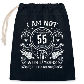 Geschenk 55 Jahre Geburtstagskind - Verschließbarer Geschenkbeutel aus Baumwolle (25x30cm) - Navy - Vorne
