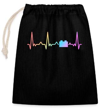 Brick Builder Master Builder Klemmbaustein - Closable cotton gift bag (25x30cm) - black - Front