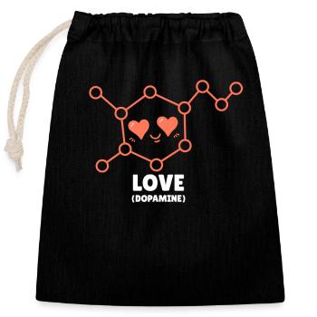 Chimiste Chimie Science Atome Molécule - Sac cadeau en coton avec cordon (25 x 30 cm) - noir - Devant