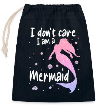 Mermaid Fable Mermaids Conte de fées - Sac cadeau en coton avec cordon (25 x 30 cm) - bleu marine - Devant