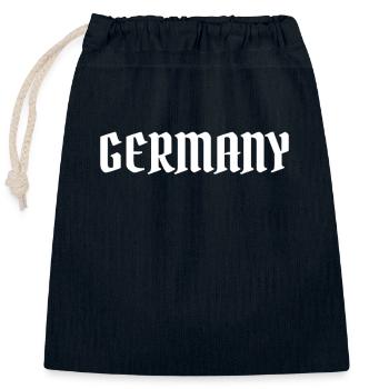 Allemagne Drapeau allemand Nation Pays - Sac cadeau en coton avec cordon (25 x 30 cm) - bleu marine - Devant