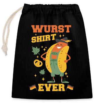 Allemagne Drapeau allemand Nation Pays - Sac cadeau en coton avec cordon (25 x 30 cm) - noir - Devant