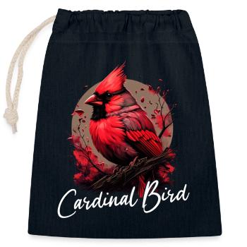 Kardinal Rotkardinal Vogel Roter Kardinal - Verschließbarer Geschenkbeutel aus Baumwolle (25x30cm) - Navy - Vorne
