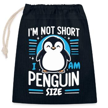 Pinguin Pinguine Tier - Verschließbarer Geschenkbeutel aus Baumwolle (25x30cm) - Navy - Vorne