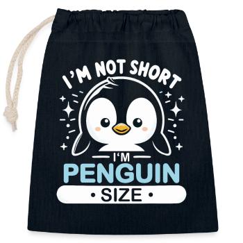 Pinguin Pinguine Tier - Verschließbarer Geschenkbeutel aus Baumwolle (25x30cm) - Navy - Vorne