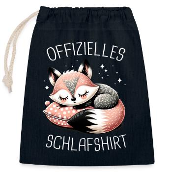 Fuchs Füchse Wildtier Waldtier Rotfuchs - Verschließbarer Geschenkbeutel aus Baumwolle (25x30cm) - Navy - Vorne