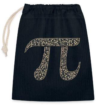 Pi Chiffres Math Nerd Cercle Nombre Pi Symbole - Sac cadeau en coton avec cordon (25 x 30 cm) - bleu marine - Devant