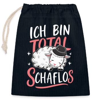 sheep, flock of sheep, farm, farmer, shepherd - Closable cotton gift bag (25x30cm) - navy - Front