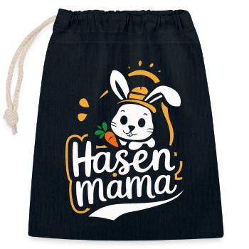 Bunny Bunnies Lapin Animal de compagnie - Sac cadeau en coton avec cordon (25 x 30 cm) - bleu marine - Devant