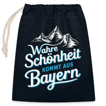 Free State of Bavaria Bavarian - Closable cotton gift bag (25x30cm) - navy - Front