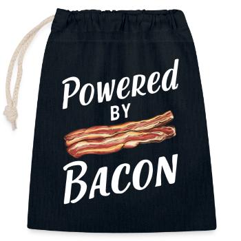 Bacon Frühstück Speck - Verschließbarer Geschenkbeutel aus Baumwolle (25x30cm) - Navy - Vorne