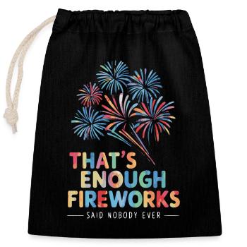 Pyrotechnics Fireworks Pyrotechnics - Closable cotton gift bag (25x30cm) - black - Front