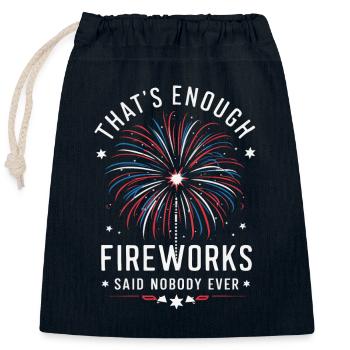 Pyrotechnics Fireworks Pyrotechnics - Closable cotton gift bag (25x30cm) - navy - Front