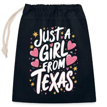 Texas State Texans Texas - Closable cotton gift bag (25x30cm) - navy - Front