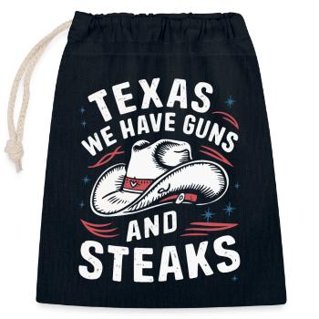 Texas State Texans Texas - Closable cotton gift bag (25x30cm) - navy - Front