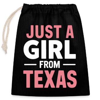 Texas State Texans Texas - Closable cotton gift bag (25x30cm) - black - Front