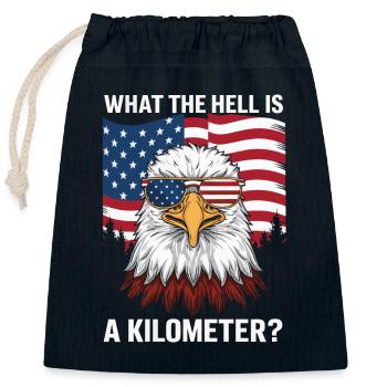 Funny, sarcasm, sarcastic humor, irony - Closable cotton gift bag (25x30cm) - navy - Front