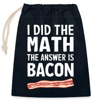 Bacon Frühstück Speck - Verschließbarer Geschenkbeutel aus Baumwolle (25x30cm) - Navy - Vorne