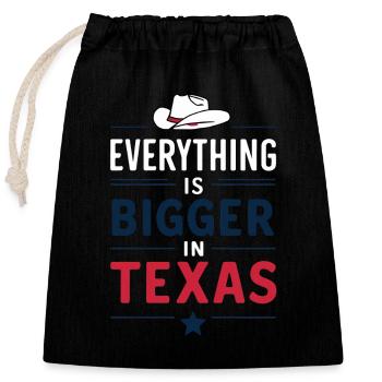 Texas State Texans Texas - Closable cotton gift bag (25x30cm) - black - Front