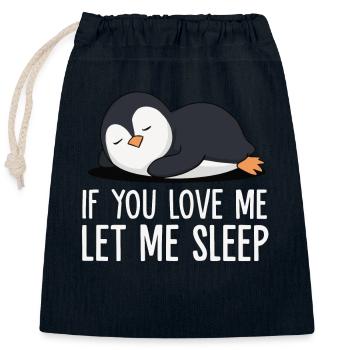 Pinguin Pinguine Tier - Verschließbarer Geschenkbeutel aus Baumwolle (25x30cm) - Navy - Vorne