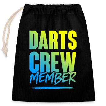 Équipe de fléchettes - Sac cadeau en coton avec cordon (25 x 30 cm) - noir - Devant
