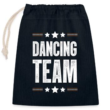 Dancing Team - Closable cotton gift bag (25x30cm) - navy - Front