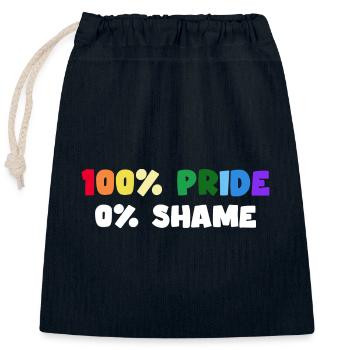 pride party people lgbt "no shame" - Verschließbarer Geschenkbeutel aus Baumwolle (25x30cm) - Navy - Vorne