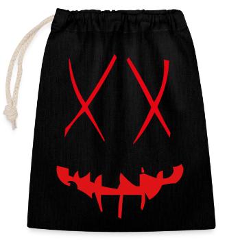 Dark Smile - Closable cotton gift bag (25x30cm) - black - Front