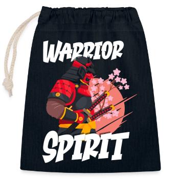 Samurai Samurai Sword Japonais - Sac cadeau en coton avec cordon (25 x 30 cm) - bleu marine - Devant