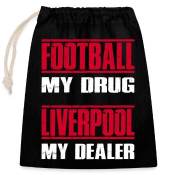 Liverpool - Closable cotton gift bag (25x30cm) - black - Front