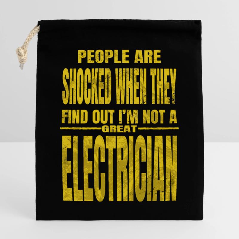 present electronics socket prop bday fun Closable cotton gift bag (25x30cm)