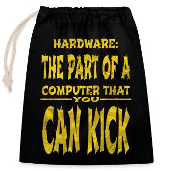 informatics computer humour present idea - Verschließbarer Geschenkbeutel aus Baumwolle (25x30cm) - Schwarz - Vorne